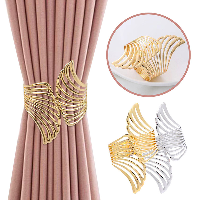 Simple Luz de estilo europeo de lujo correa de la cortina de metal alas de Ángel Correa decoración salón dormitorio cortina hebilla clip de la cortina