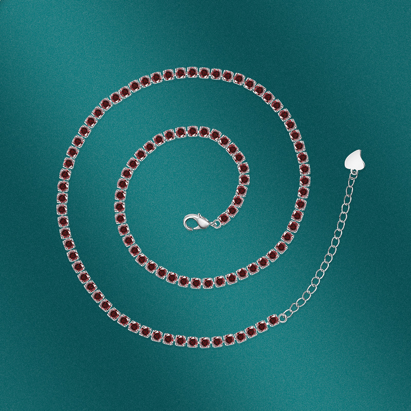 Fashion Geometric Copper Inlay Zircon Necklace 1 Piece