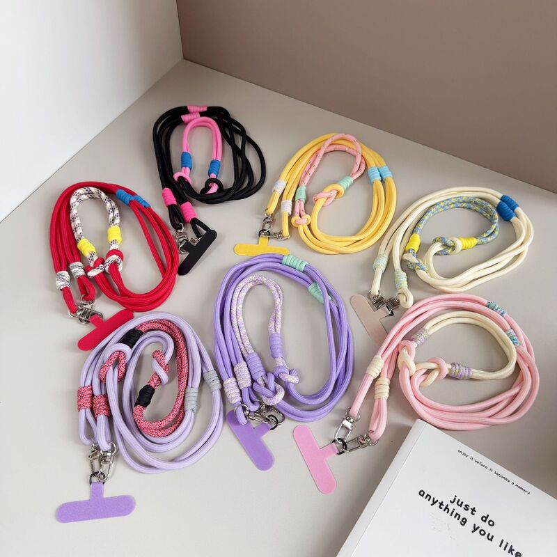 Long Mobile Phone Lanyard for Cross-Body Wear, Woven Outdoor Anti-Loss Phone Chain, Durable Anti-Loss Accessory with Double Buckle Long Strap Long Mobile Phone Lanyard for Cross-Body Wear, Woven Outdoor Anti-Loss Phone Chain, Durable Anti-Loss Accessory with Double Buckle Long Strap