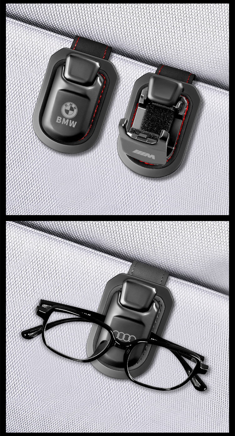Car Glasses Clip Car Sun Visor Storage Glasses Frame Car Sunglasses Clip Car Metal Decoration Supplies