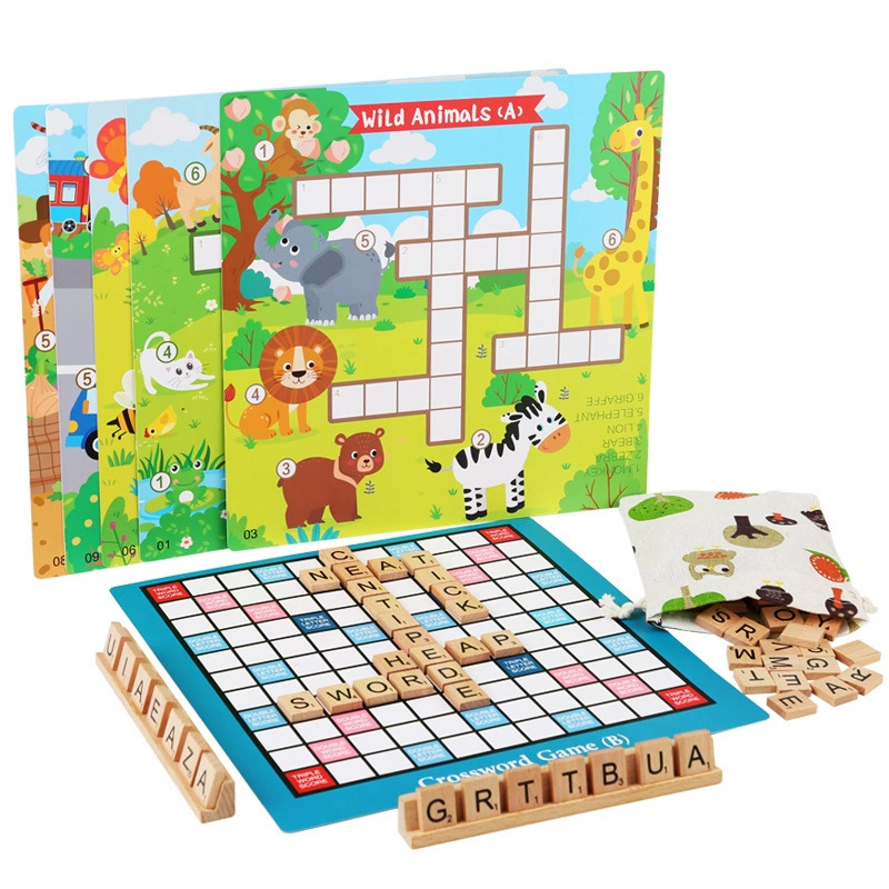 Деревянная настольная игра, английский, раннее образование, тренировка