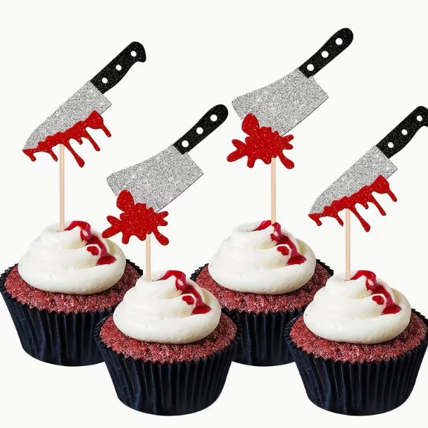 Shiny Blood Knife Cake Cup Halloween Birthday Party Theme Cake Topper Decoration Baking Decoration Shiny Blood Knife Cake Cup Halloween Birthday Party Theme Cake Topper Decoration Baking Decoration