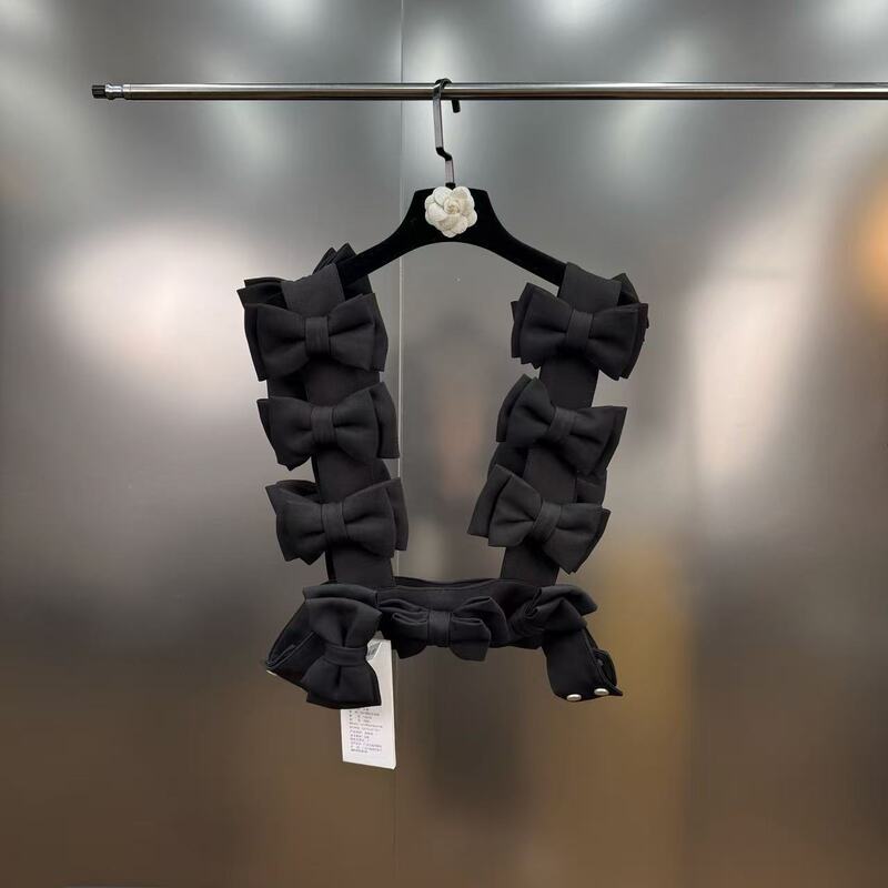 2026 Spring/Summer Fashionable Three-Dimensional Bow Decoration Designer Pure Desire Style Vest Top