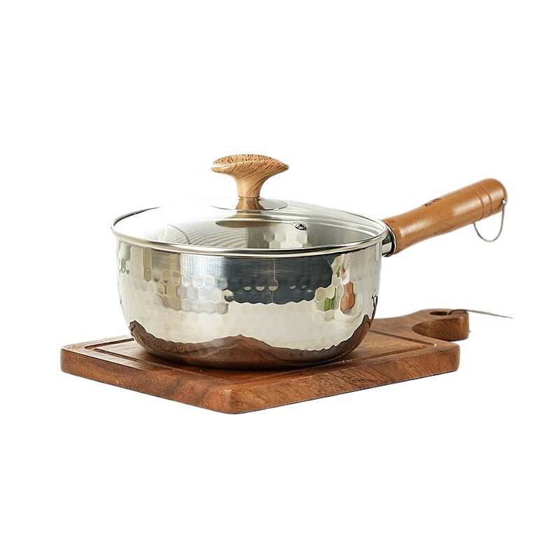 Spot 316L uncoated snow pan thickened stainless steel milk pot Japanese food supplement steaming instant noodles pot small soup pot