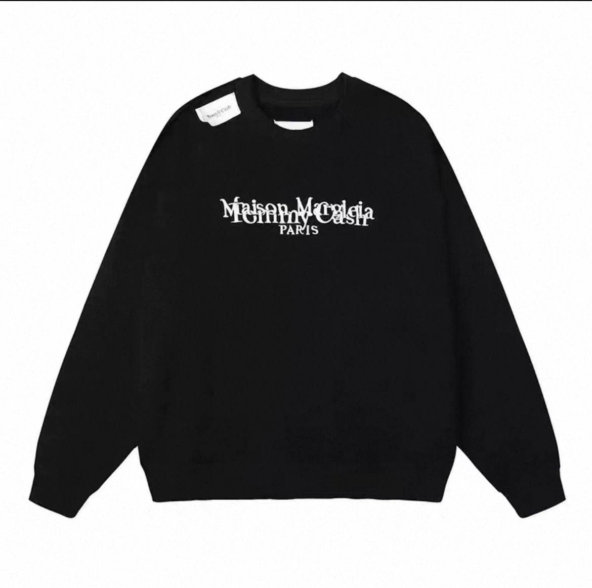 Футболка с длинным рукавом Maison Margiela унисекс свободного кроя с круглым вырезом