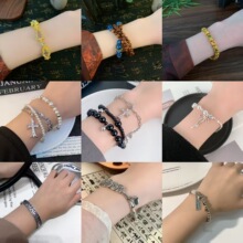 2025热销时尚精致珍珠串珠十字架葫芦手链手镯小众高级感手饰合集