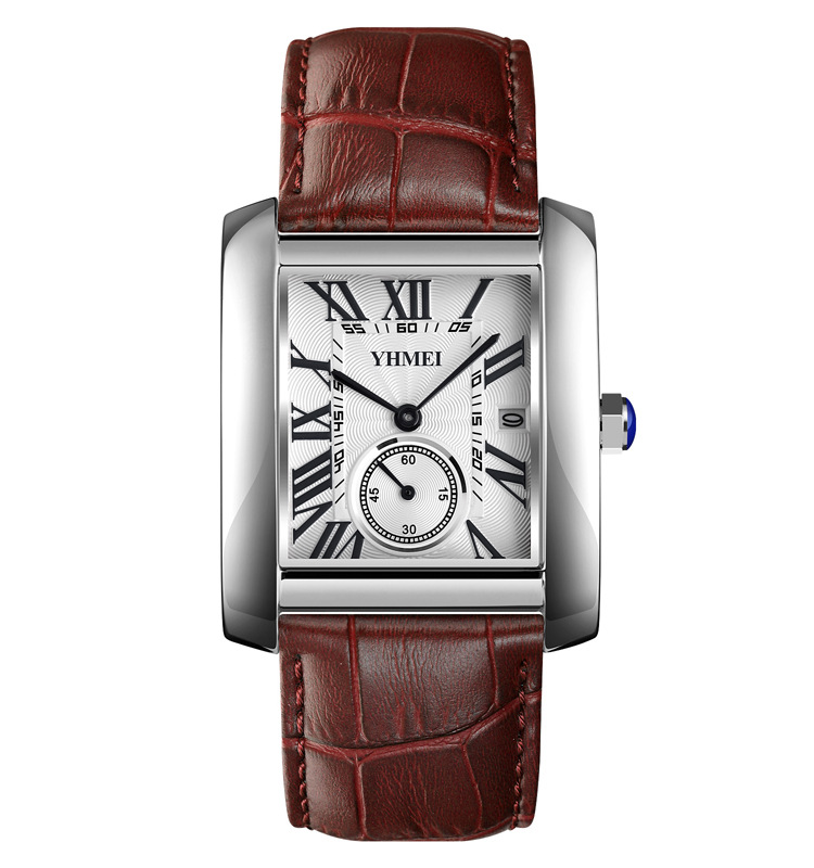 Nuevo reloj de cuarzo a la moda, reloj con correa para hombre, esfera de dos pines, resistente al agua, fabricante de estudiantes, venta al por mayor, Esfera Grande