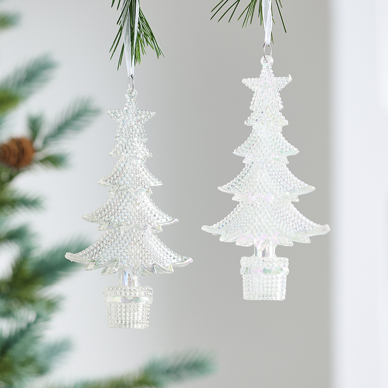 Nuevos productos transfronterizos transparentes y coloridos colgantes de Navidad campana Maya acrílico colgantes de cristal decoración de Navidad
