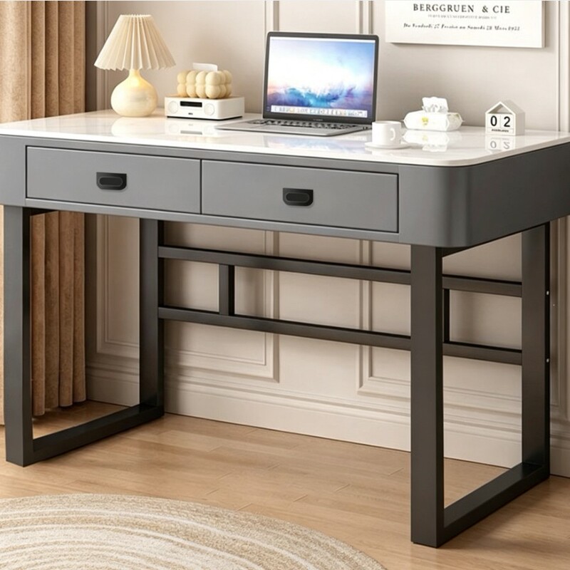 Italian-style light luxury table, computer desk, home bedroom dressing table, simple integrated study table, desktop office desk, writing desk