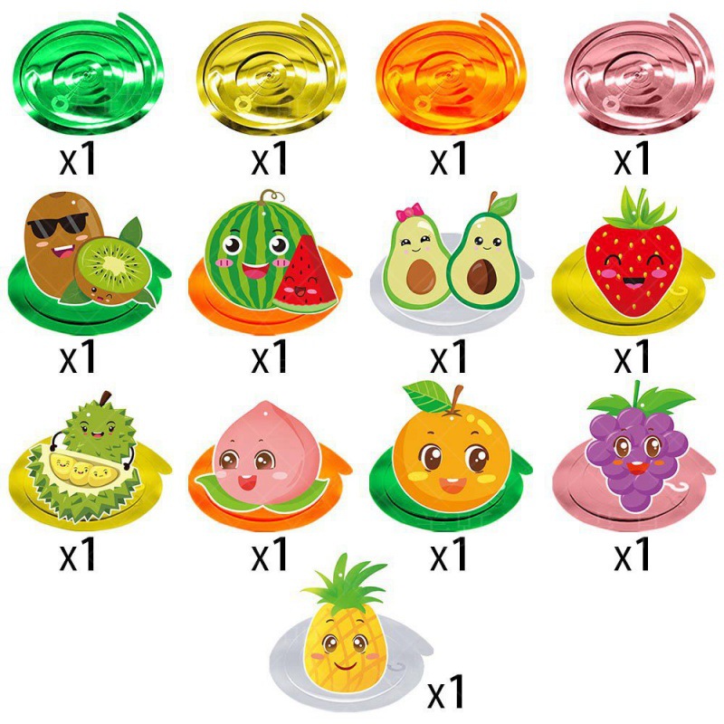 Fiesta de verano decoración espiral colgante, fruta de verano colgante espiral colgante techo colgante decoración colgante colgante