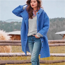 女装跨境现货欧美亚马逊休闲女士翻领外套多色可选宽松连帽女风衣