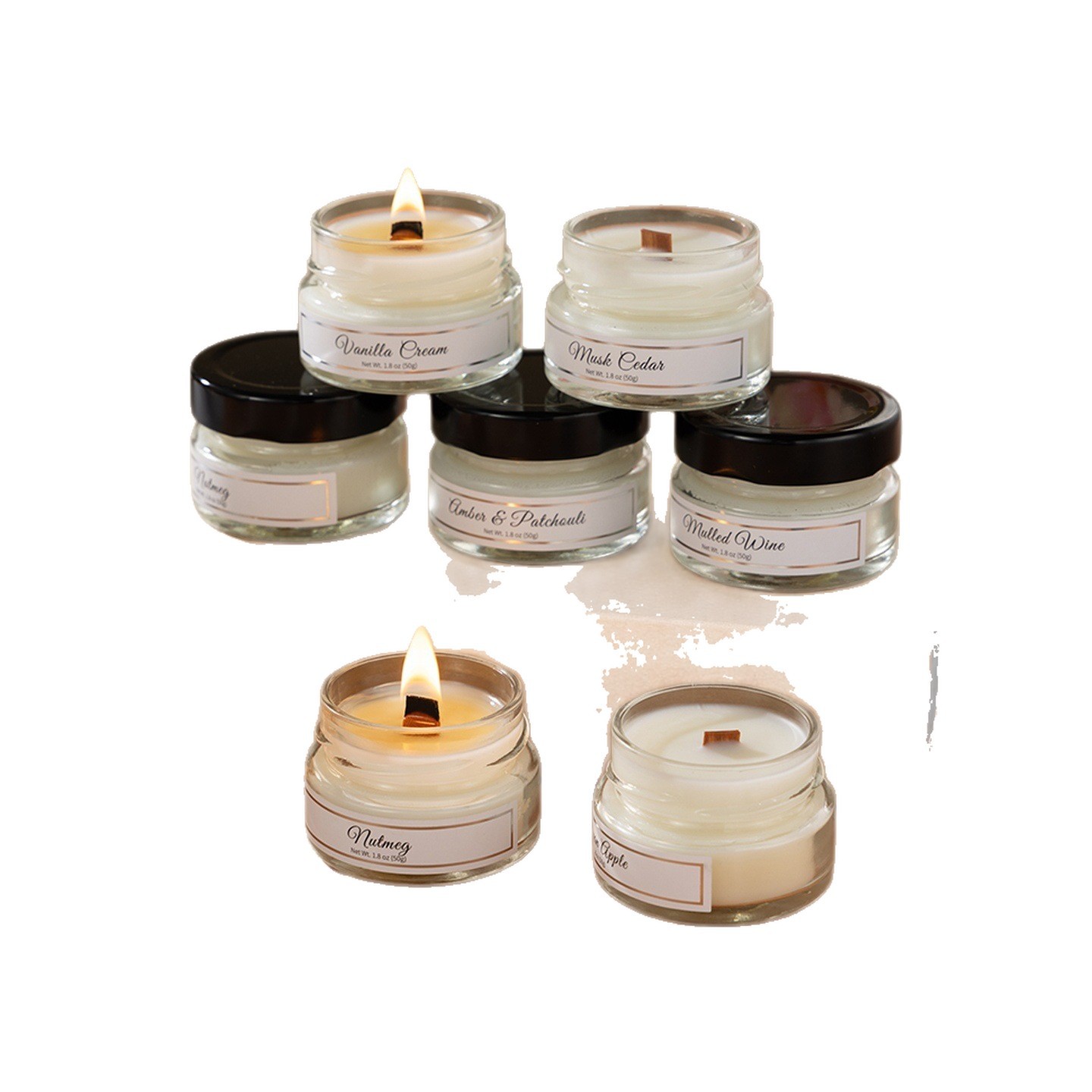 Conjunto de velas aromáticas 3 peças caixa presente cera soja_voghion.com