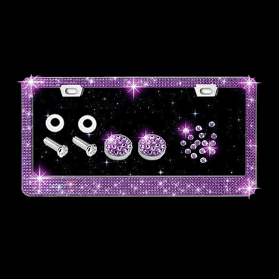 License plate holder/license plate holder – Stainless Steel License Plate Frame - light-violet-1-piece