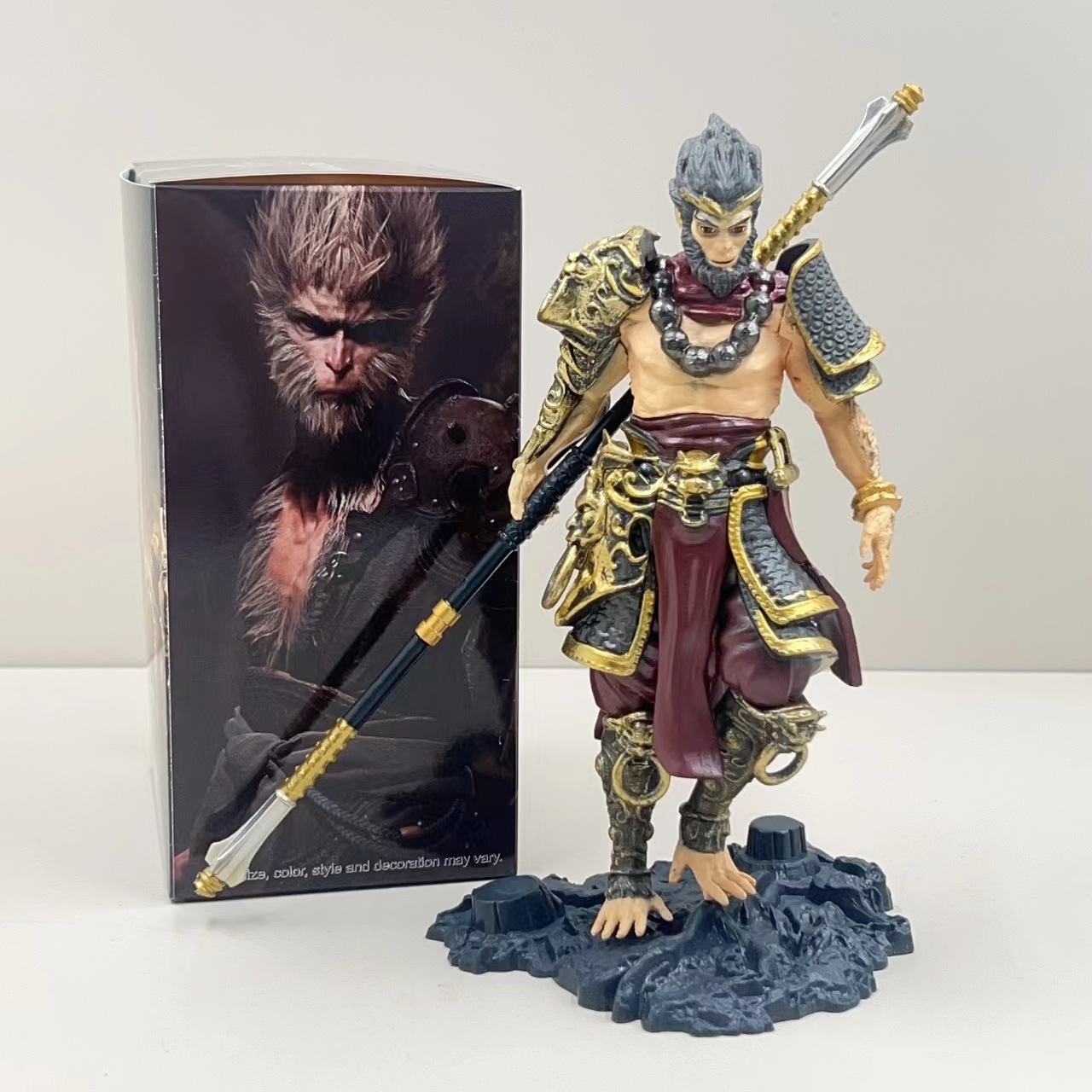 검은 신화 WUKONG: 천국의 위대한 현자의 황금 CUDGEL의 움직일 수있는 공예 모델