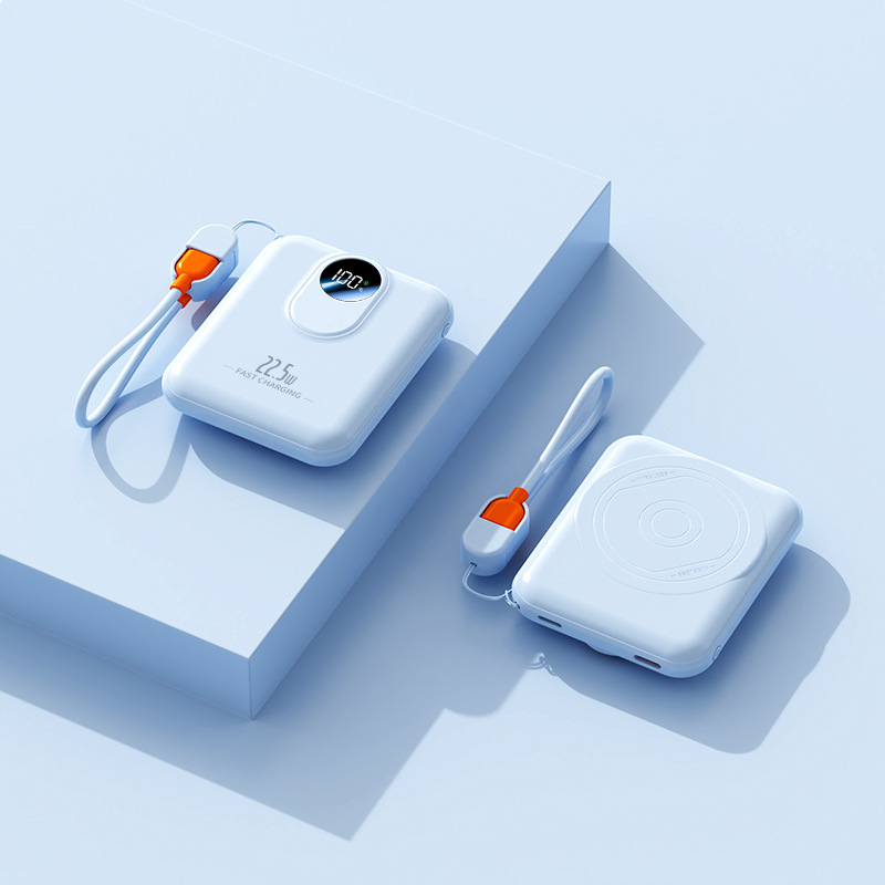 22.5W 超高速充電磁気パワーバンク 10000 mAh ミニ内蔵ケーブルモバイル電源ギフトプリント LG|undefined