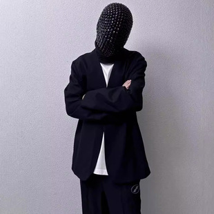 Ceiling Mm6 Margiela Style Collarless Silhouette Suit Normcore High-End Design Loose Casual Jacket for Men