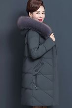 200斤加大码中老年棉衣女中长款新款妈妈装羽绒棉服中年棉袄外套