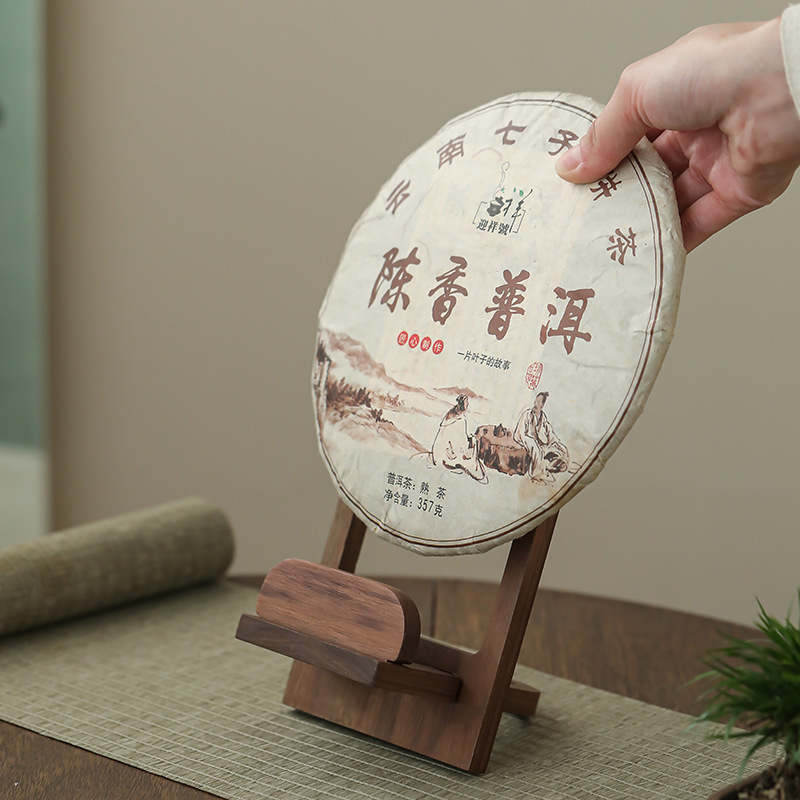 Walnut Pu'er soporte de té de palo de rosa soporte de base de pastel de té soporte de madera maciza titular de soporte de exhibición al por mayor artesanía de madera