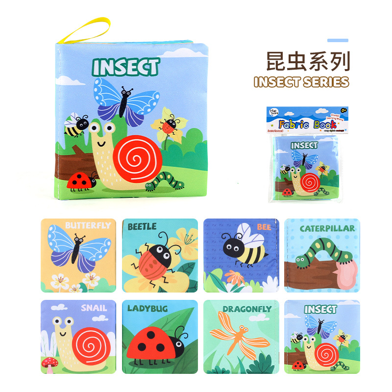Libro de tela para bebés juguetes de educación temprana animal marino libro de Palma a prueba de lágrimas libro de tela para bebés cognitiva múltiple Amazon