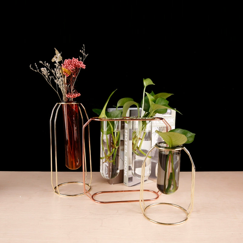 Metal transparent glass modern creative decorations, simple and elegant design