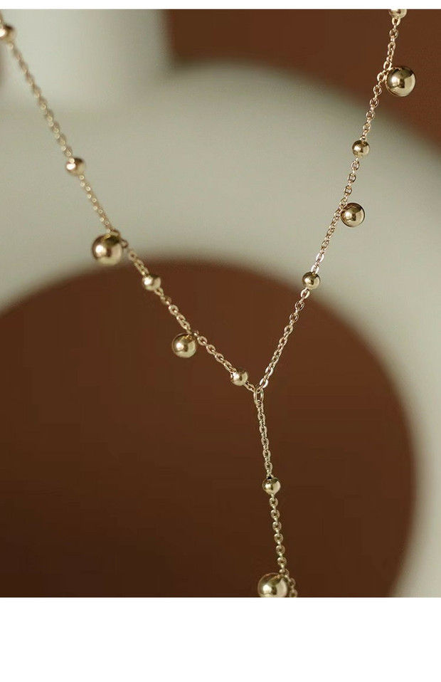 1 Piece Quantity Lady Ball Titanium Steel Plating Chain Necklace 1 Piece