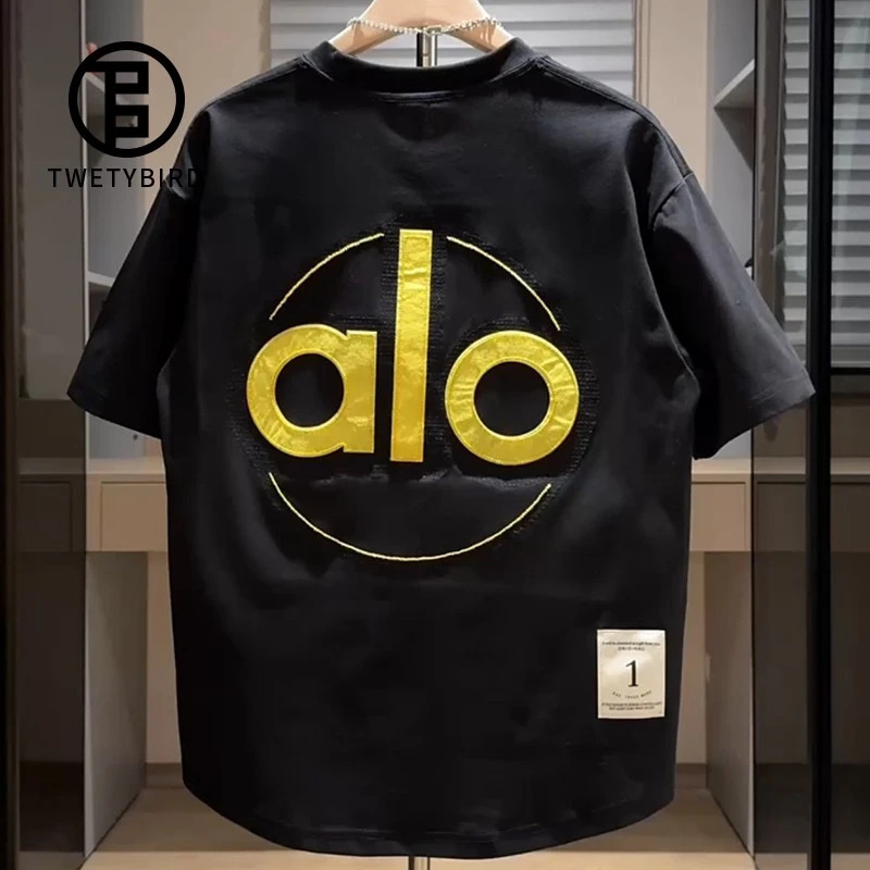 2025 Men's Short-Sleeved T-Shirt Korean Style Loose Design Trendy Brand Casual Tops Boys' T-Shirts for Summer Outer Wear