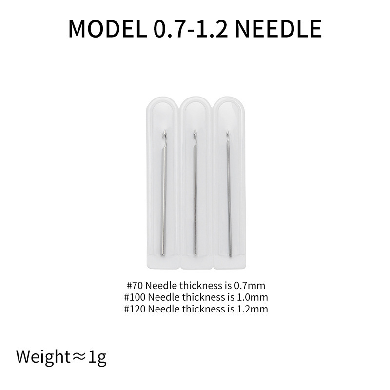 Aguja de gancho de bordado inverso de haya de lentejuela francesa transfronteriza, cinturón de aguja de bordado francés, aguja de gancho de luneville de metal de 3 agujas