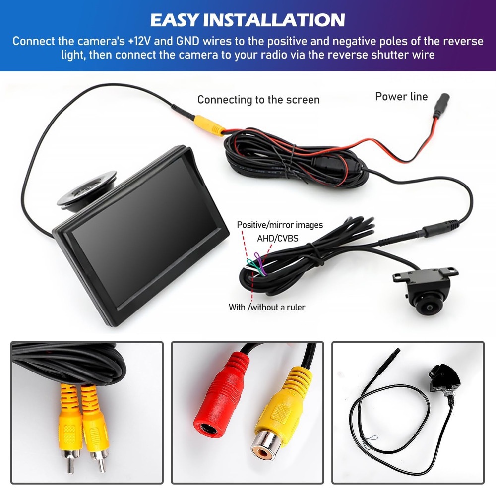 Universal Korean-style external right-side blind spot AHD1080P high-definition night vision waterproof car rearview camera
