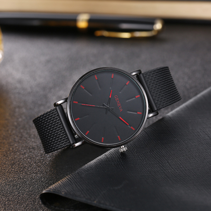 Cross-border Watch Two-piece Men's Watch Mesh Band Men's Quartz Watch Fashion Watch Men's Matching New