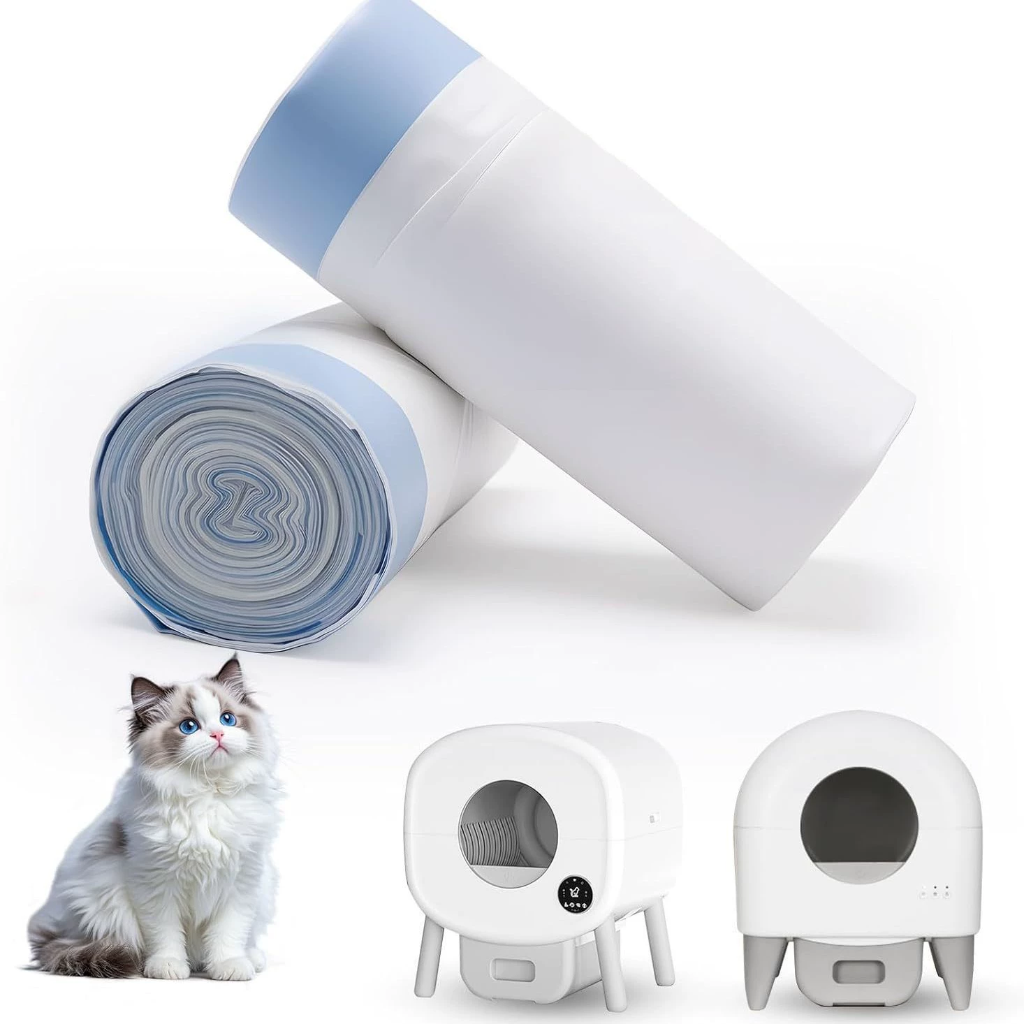 Трансграничный кошачий мешок для мусора одноразовый ящик для мусора мешок для мусора подкладка мешок для чистки домашних животных