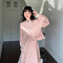 小香风套装民国风女装气质名媛上衣小清新花苞半身裙子chic一整套