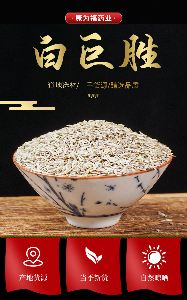 Bai Ju Sheng Seeds (Lactuca sativa) — Dried Food-Herb Seed for Tea, Decoction & Cooking overview