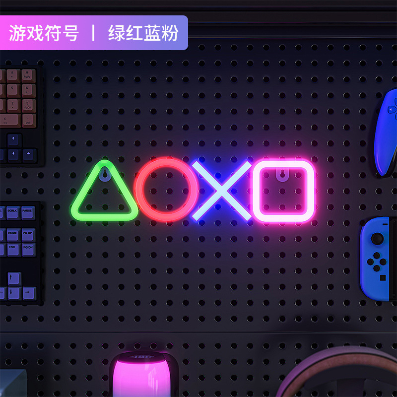 Tablero de la cueva, luz ambiental, decoración de la sala de deportes electrónicos, luz de neón LED, modelado de celebridades de Internet, decoración creativa de la pared, accesorios de gancho