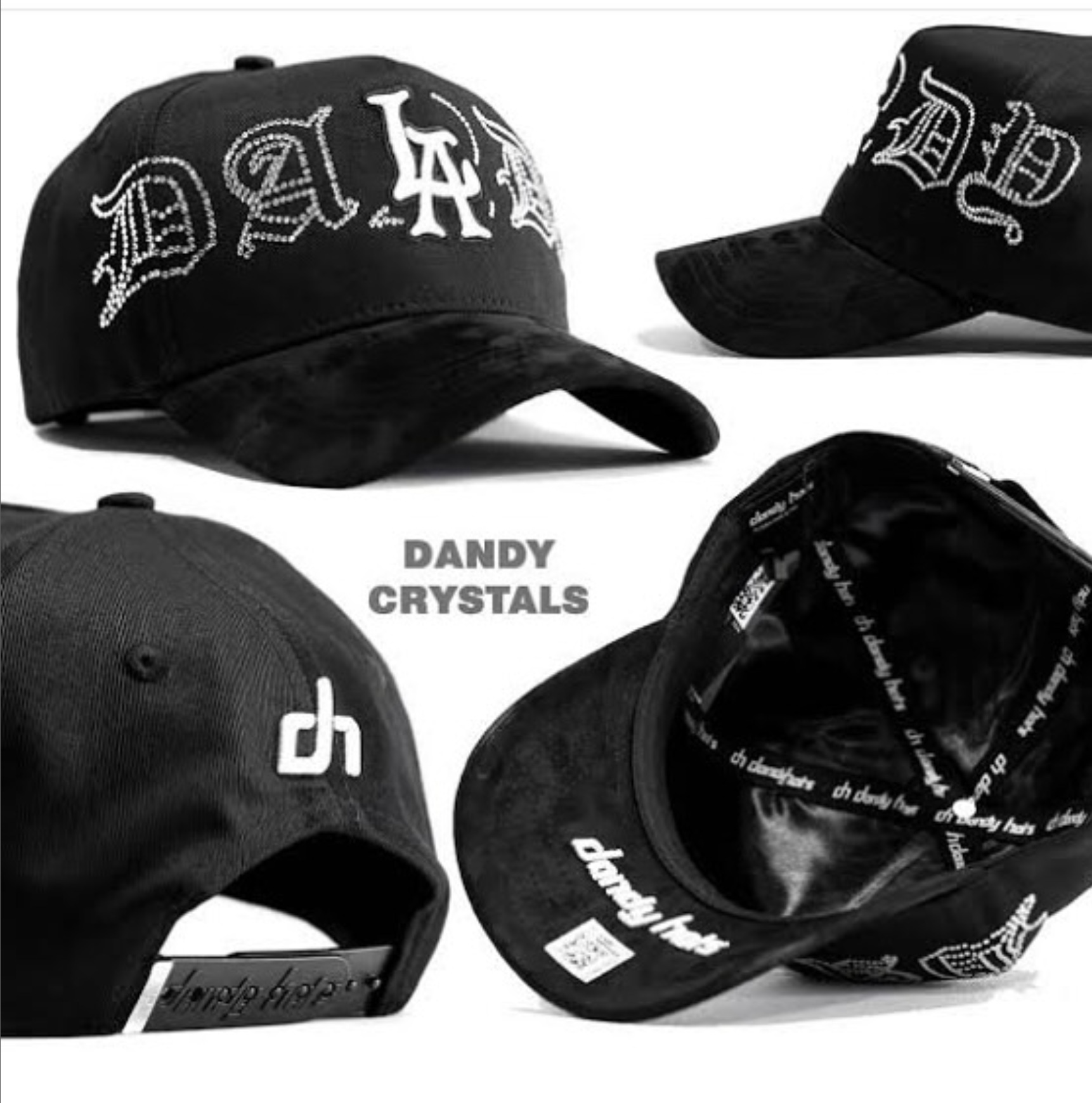 Nuevo sombrero de béisbol DANDY sombrero de letras punzadas sombrero de ajuste sombrero de moda sombrero D - 9