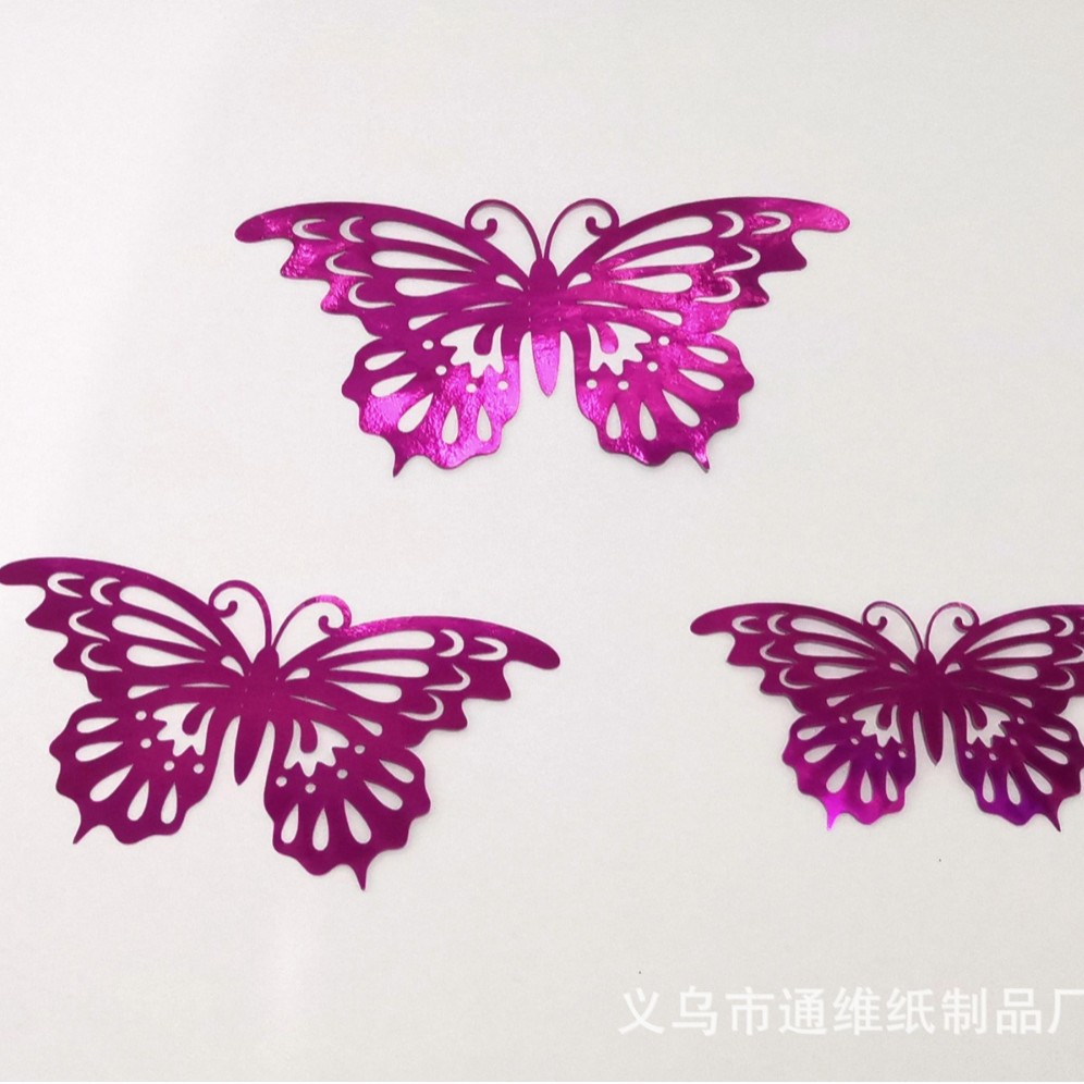 12 pegatinas doradas de mariposas huecas para pared, pegatinas de mariposas para decoración de paredes del hogar, pegatinas creativas de mariposas.