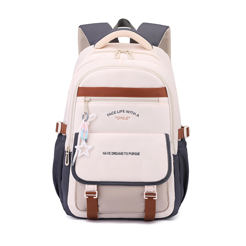 Mochila ligera para viajes transfronterizos, gran capacidad, alto valor, resistente a la suciedad, mochila escolar para estudiantes de secundaria, mochila impermeable para estudiantes universitarios, mujer