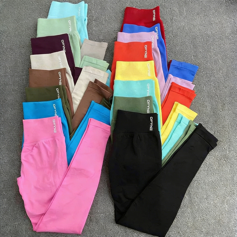 Dfyne Yoga Pants High Elastic Tights Fitness Training Pants with Label Leggings European and American Autumn and Winter Hip Lifting Pants Dfyne Yoga Pants High Elastic Tights Fitness Training Pants with Label Leggings European and American Autumn and Winter Hip Lifting Pants