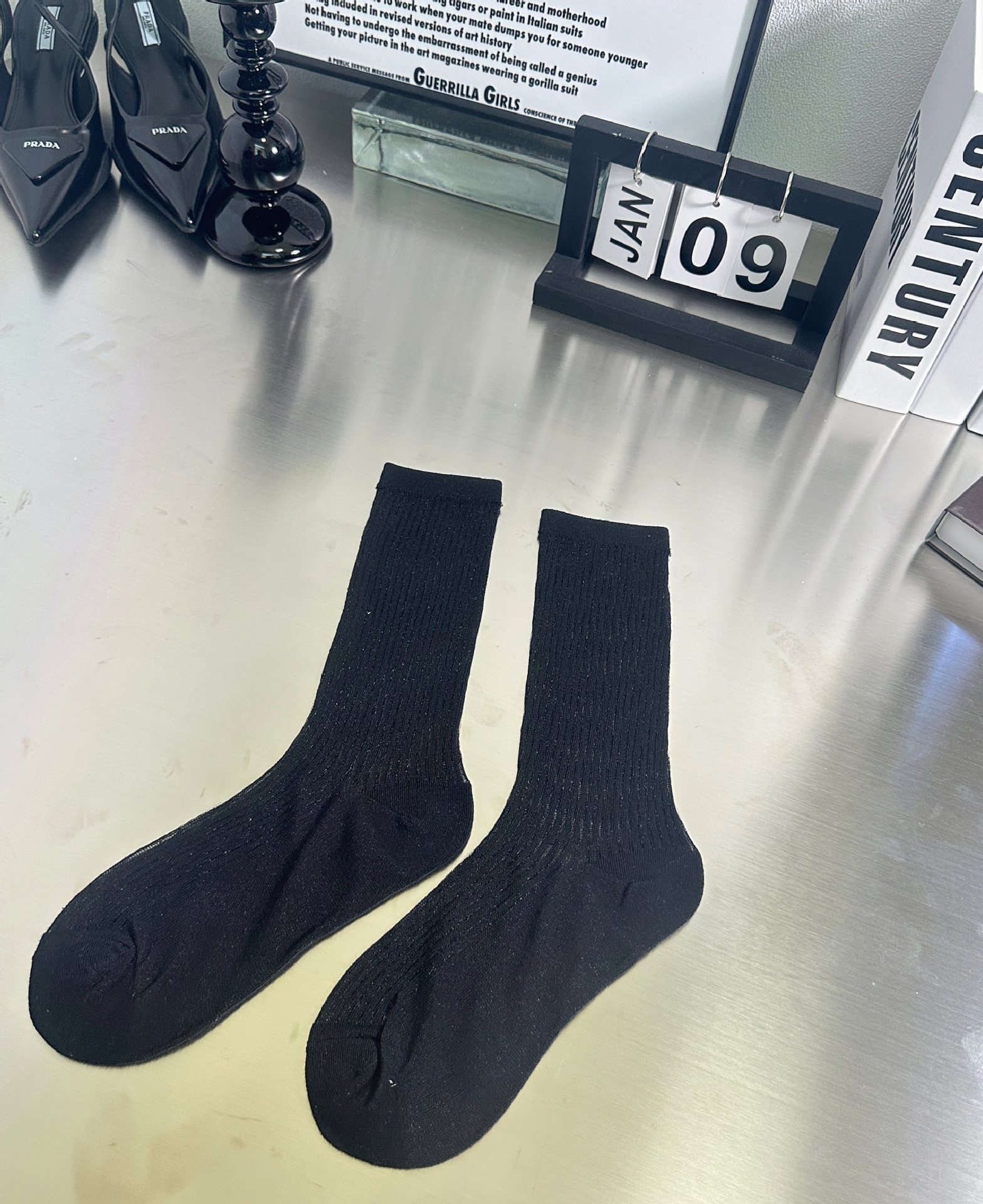 Calcetines transparentes para mujer, calcetines a media pantorrilla, calcetines holgados, calcetines para mujer, calcetines ultrafinos de verano a media pantorrilla, calcetines de algodón transparentes de color liso, estilo versátil.