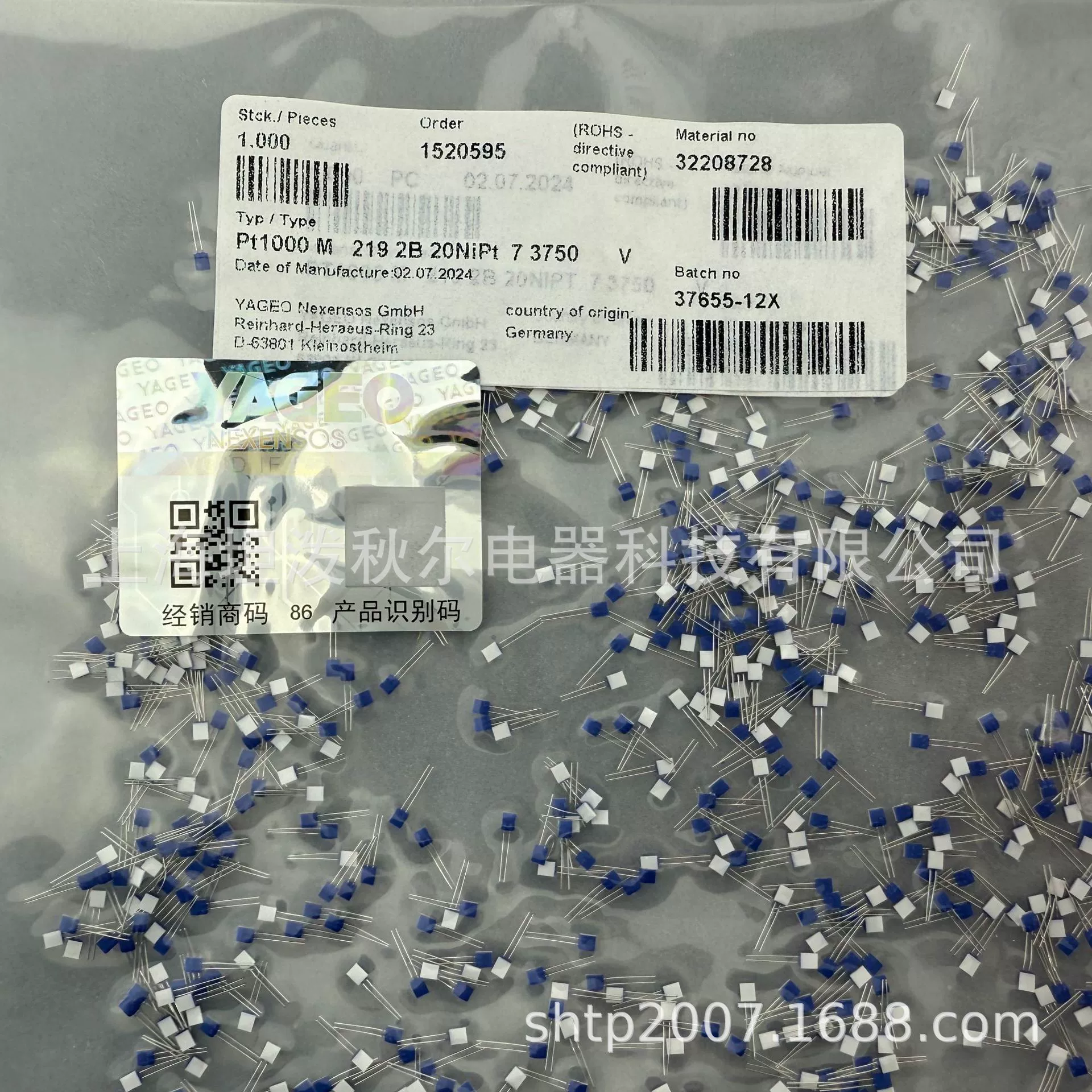 Температурный элемент Pt1000 Измерение температуры Платиновый резистивный датчик температуры M219 B Класс 32208728