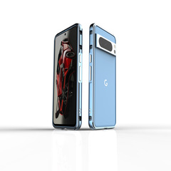適用Google谷歌 Pixel8Pro鎖螺絲金屬邊框手機殼谷歌8保護套極光