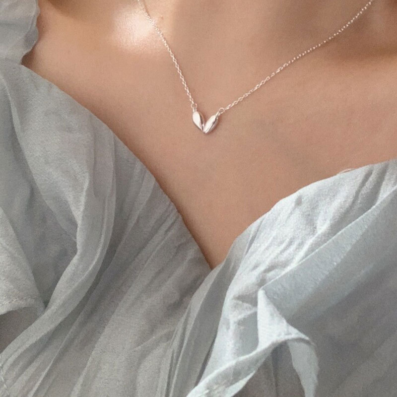 Fashion irregular small heart pendant necklace fashion copper clavicle chain