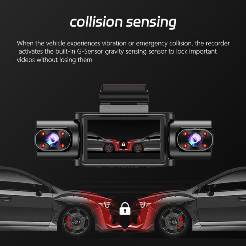 Hot-selling foreign trade product: Three-channel dashcam with wide-angle parking monitoring, suitable for ride-hailing vehicles, available for wholesale