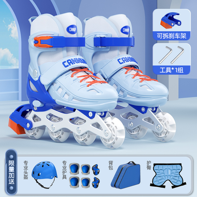 Roller skates for children beginners 3-6-12 years old full suit non-flash roller skates for teenagers single row roller skates for generation