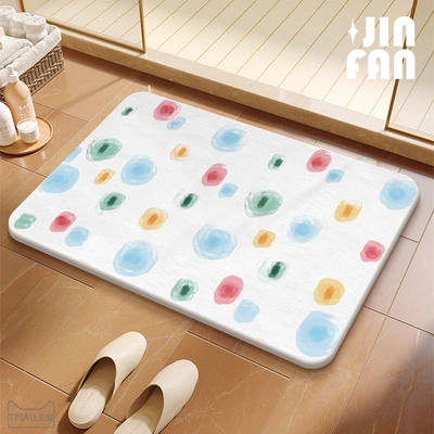 Door Absorbent Quick-Drying Carpet Bathroom – Avtomobil döşəmə paspasları - gzn-colored-water-beads-square-white-background-396009cm