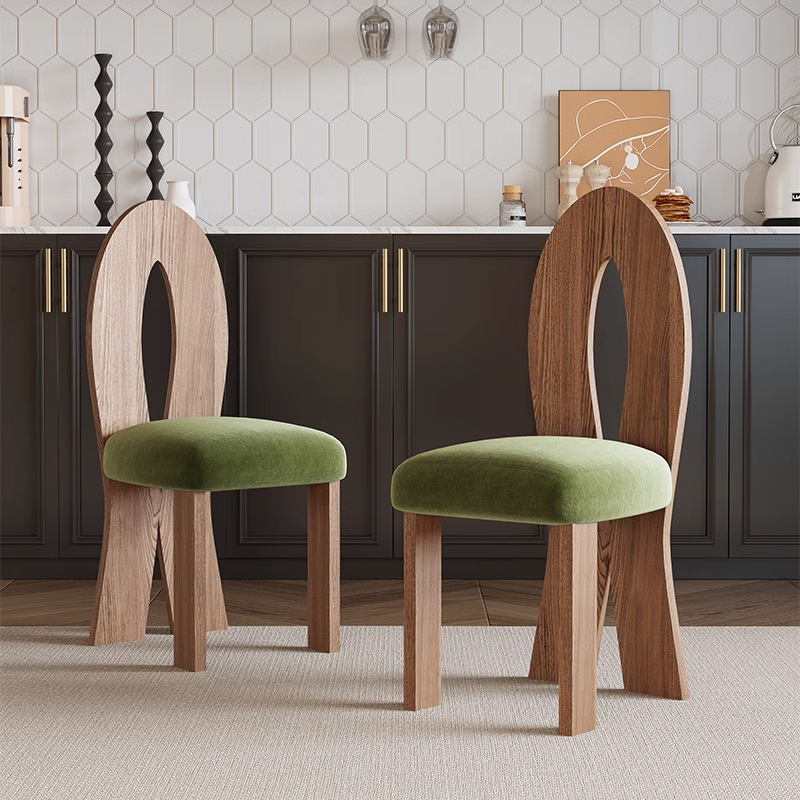Dan Vance silla de comedor retro francesa silla de madera maciza silla de respaldo silla de sirena silla de diseño silla de comedor