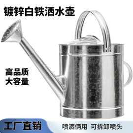 不锈钢洒水壶浇菜家用浇花水壶大容量农用大号淋菜铁皮洒水桶喷花
