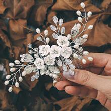 U 68244 Pearl crystal bridal hair comb ����ˮ�����﷢��