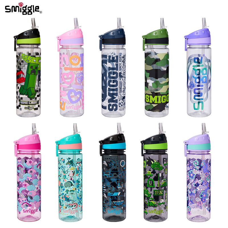 Smiggle Tritan Pipetli Uşaq Su Qabı, Şəffaf