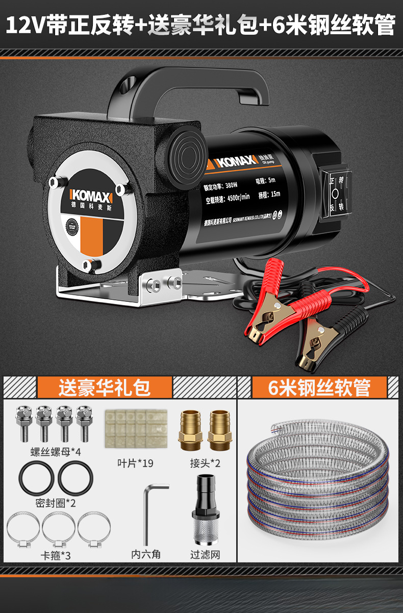 Bomba de bombeo eléctrica 12v24v220v bomba diesel universal bomba de bombeo de auto-succión bomba de bombeo de mini-serbatoio