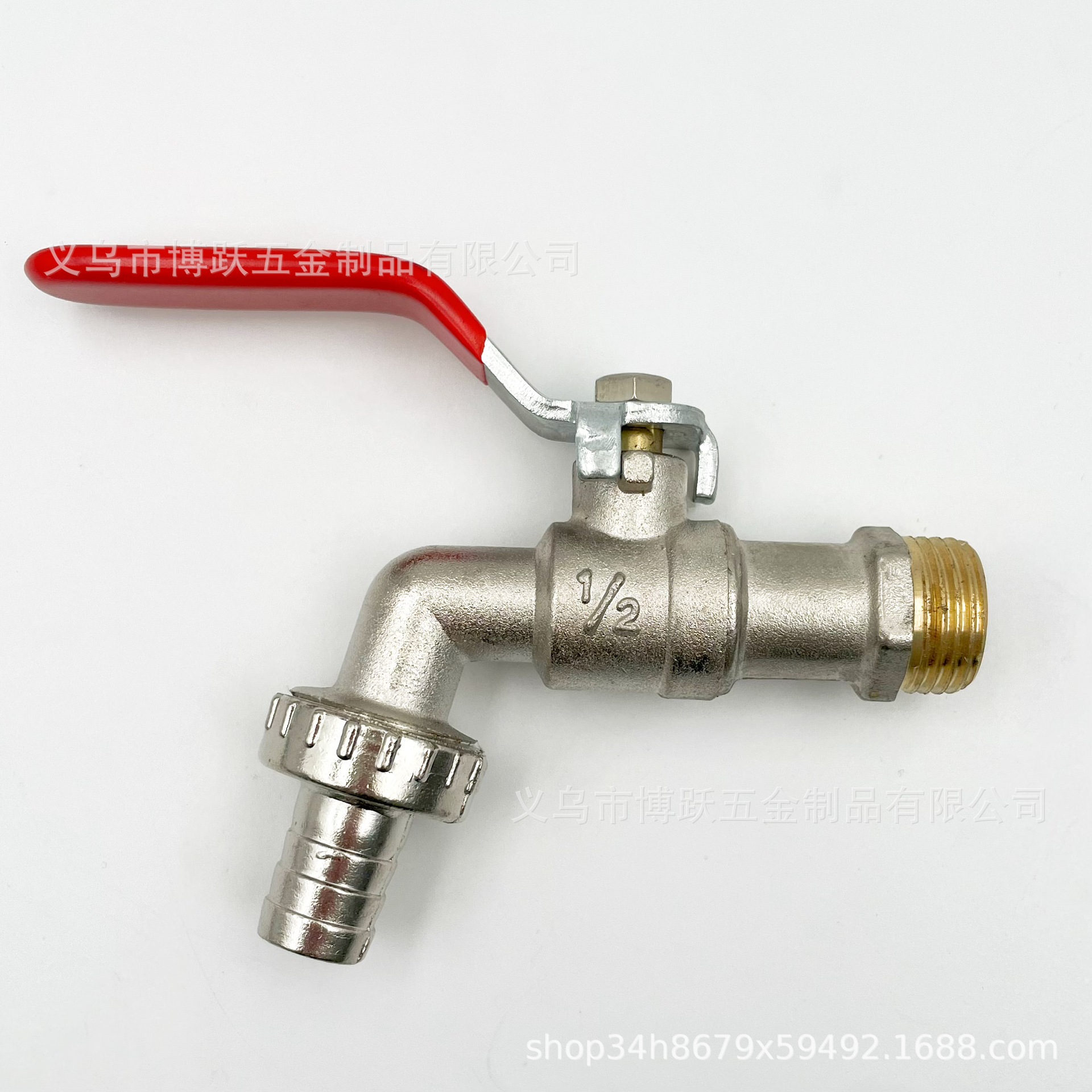 Half copper and half zinc faucet, 4-point and 6-point flat handle faucet, cross-border washing machine, garden ball core, quick-boiling faucet Specification drawing